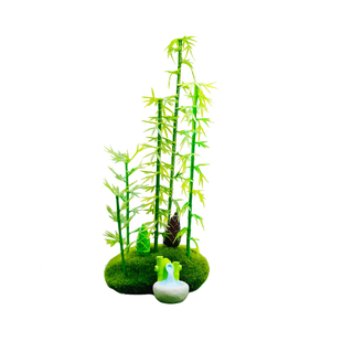 仿真竹子绿植苔藓微景观造景装饰品熊猫竹林笋套装绿植盆栽小摆件