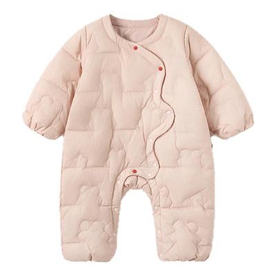 童泰婴儿羽绒连体衣宝宝鸭绒哈衣