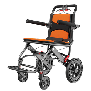 恒倍舒烤漆黑车架轮椅车折叠轻便小型旅行代步老人老年瘫痪手推车