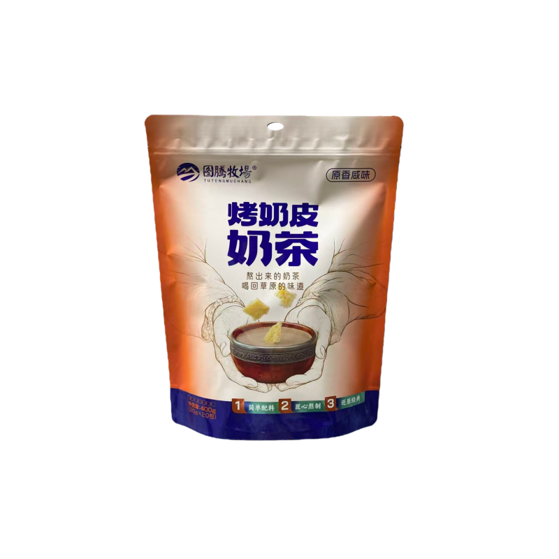 图腾牧场咸味烤奶皮奶茶内蒙特产