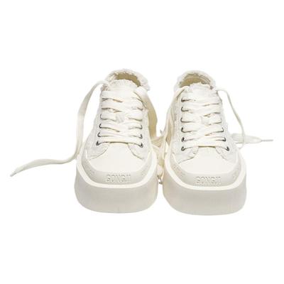 明星同款GONGJ方头厚底小白鞋