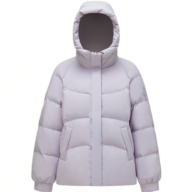 波司登奥莱2025新款羽绒服女简约时尚短款百搭厚面包服冬季连帽