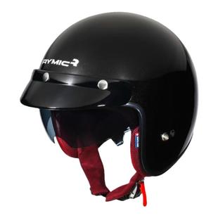 RYMIC睿觅 3C认证摩托车复古半盔带帽檐送镜片夏季头盔机车骑行