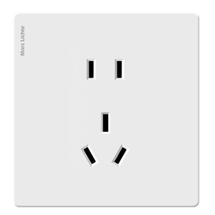 家用86型暗装墙壁一开双控双联五孔大板白色电源多孔开关插座面板