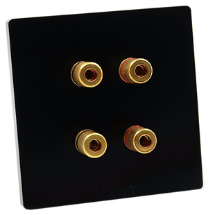 黑色音箱接线柱四个喇叭3组香蕉头插座10孔音响面板7.1声道5.1口