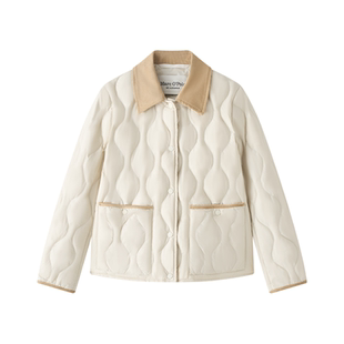 【宣璐同款】MOP25冬新款巴恩风轻盈鹅绒灯芯绒翻领羽绒服外套女