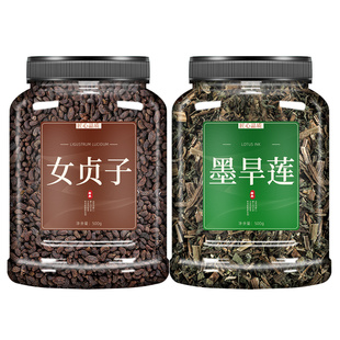 女贞子旱莲草中药墨旱莲和女真子茶加菟丝子中药材正品茶包泡水茶