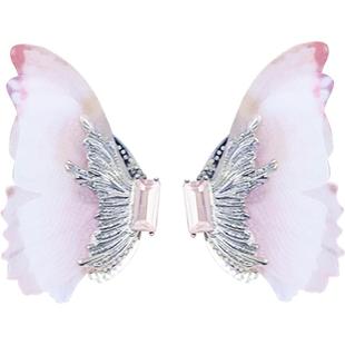 独特设计蝴蝶森系精灵耳夹女无耳洞轻奢高级小众锆石甜酷夸张耳饰