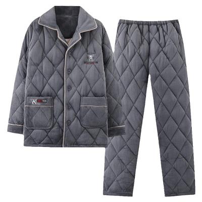 恒源祥夹棉珊瑚绒连帽睡衣