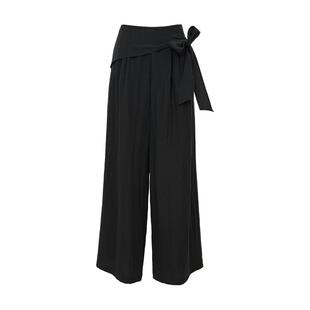 迪赛尼斯莱赛尔围裹式双层系带休闲裤2026夏新款宽松直筒拖地裤女