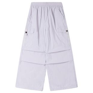 【轻量速干】百搭香芋紫户外工装休闲长裤女中大童新款童装阔腿裤