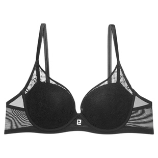 LizaCheng百利甜酒系列LOGO提花薄款大胸文胸收副乳内衣女LB00191