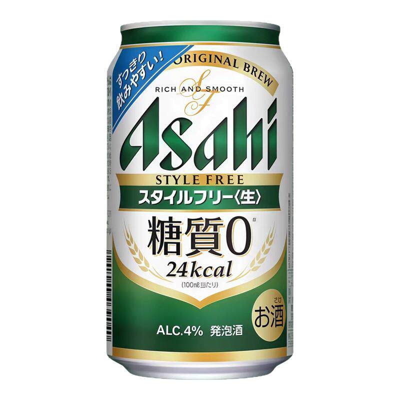 26年7月朝日自由风啤酒日本进口Asahi零糖0糖低卡轻负担清爽
