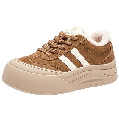 EBLAN/伊伴厚底加绒面包德训鞋女