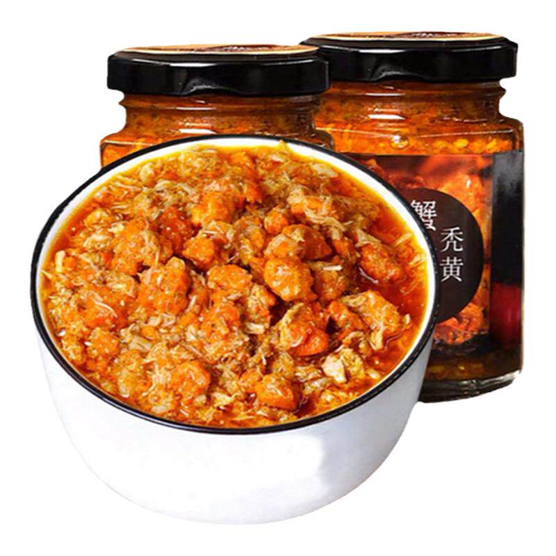 正宗大闸蟹蟹黄酱秃黄油纯蟹黄手工制作拌饭面即食蟹肉螃蟹粉膏