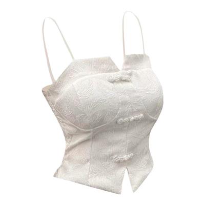 辣妹复古中式旗袍吊带背心