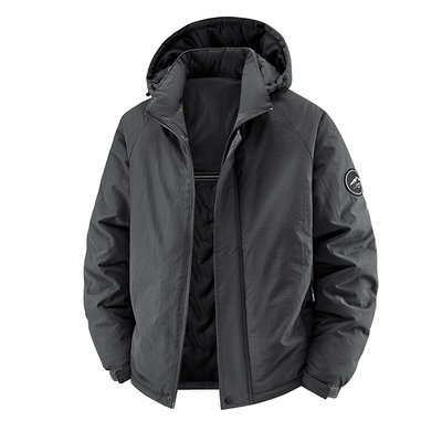 夹克男秋冬加厚连帽户外休闲棉衣