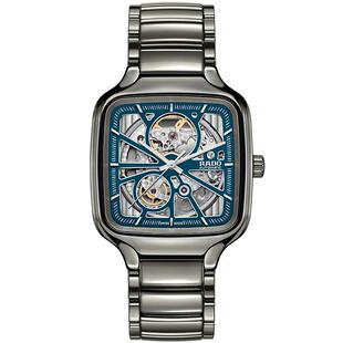 Rado瑞士雷达表真我蓝方陶瓷表镂空机械手表男款