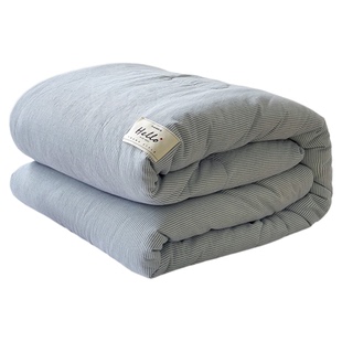 可直接盖的被子无印良品全棉春秋被可机洗大豆被宿舍单人加厚冬被