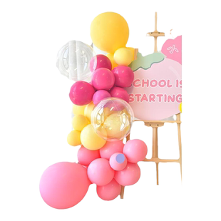 开学季迎宾牌幼儿园小学开学典礼kt板迎宾牌气球立柱装饰学校定制