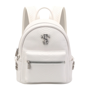 STK&圣米洛白蛇断处双肩包包男女同款大学生书包大容量旅行背包