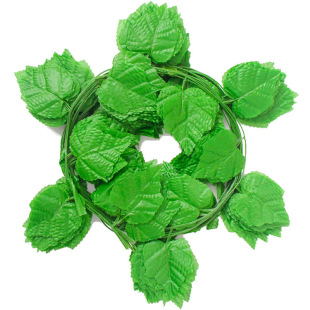 仿真葡萄叶绿叶装饰藤条假花塑料树叶子花藤管道吊顶遮挡绿植藤蔓