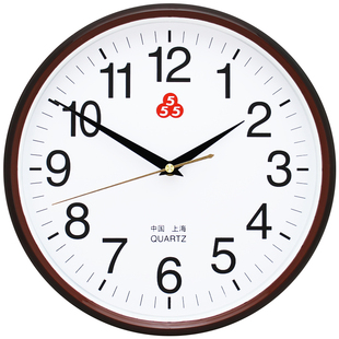 上海三五牌555石英钟电子挂钟客厅家用时尚简约小时钟表静音卧室