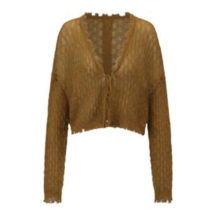 OUDE WAAG  高级肌理感羊毛女士针织开衫