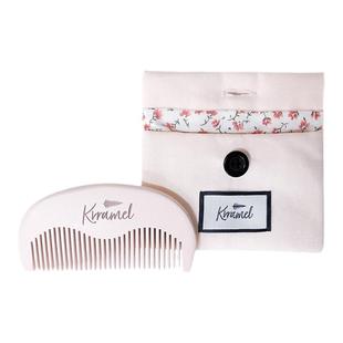 KRRAMEL生日礼物可爱便携梳初弦梳随身粉色小梳子儿童刘海木梳子