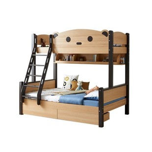 双虎儿童床男孩女孩公主床实木床脚储物双层高低上下床22R18001