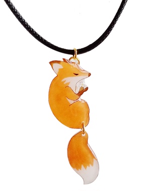 森系小狐狸项链吊坠ins风百搭