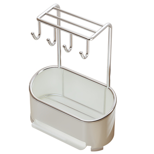 厨房抹布置物架沥水洗碗布放置架台面水槽边不锈钢海绵沥水架收纳