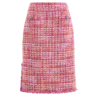 可可尼COCOON商场同款时尚半身裙2025秋冬新款女粗花呢小香风半裙