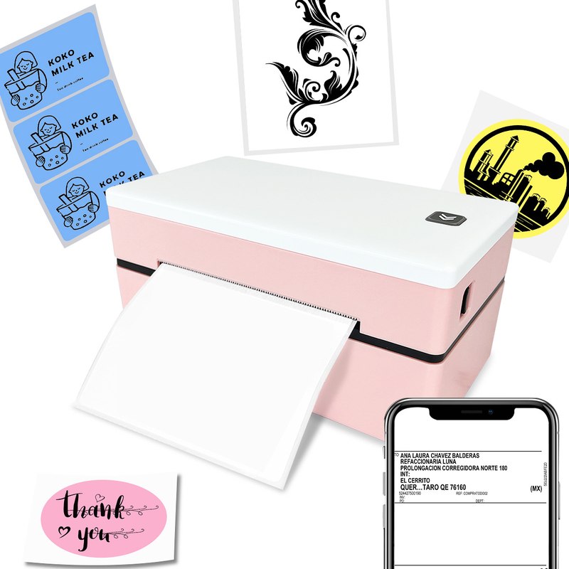 跨境快递面单打印机便携式物流贴纸热敏厂家小型无线标签机打印