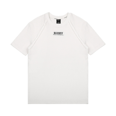 bluesfly条纹健身男短袖打底衫