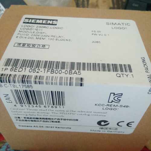 议价西门子6ED 1052-1FB00-0BA5 LOGO控制器6ED1052-1FBOO-OBA5现