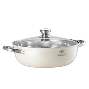 爱仕达304不锈钢火锅锅家用加厚大容量火锅盆电磁炉煤气专用涮锅