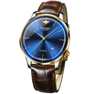 瑞士进口机芯超薄手表男士款欧品客机械表官方正品牌商务防水十大