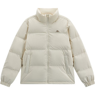 Kappa卡帕背靠背运动羽绒服男女新款冬季简约基础款立领保暖外套