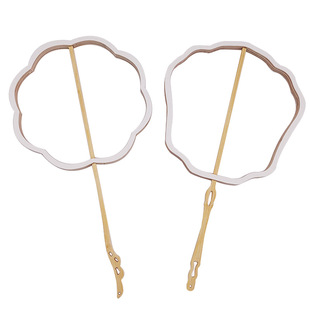 木制扇框自制蚕丝扇diy异形古风团扇扇子空白扇骨骨架材料包扇架