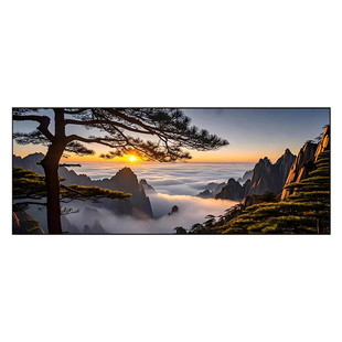 日出东方紫气东来装饰画入户客厅东墙沙发背景墙挂画现代简约壁画