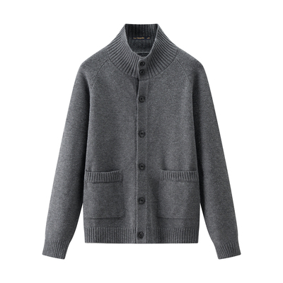 拉夏贝尔/La Chapelle学院风宽松毛衣外套女秋冬新款舒芙蕾针织衫