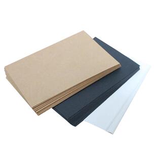 空白卡片加厚硬纸单词卡明信片diy牛皮卡黑卡纸小卡片自制书签留言卡便签主持人手卡台词卡画画写字祝福手绘