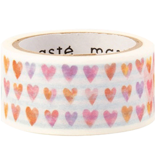 MARK'S maste自带可撕线手帐装饰用水笔可书写胶带标题款长条76片装六种风格手账DIY文房具屋大赏