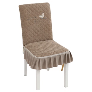 新款连体全包高级感椅子套罩四季通用保护套坐垫靠背一体餐桌椅套