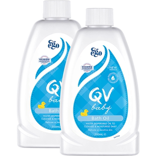 【自营】澳洲Ego QV婴儿沐浴油500ml*2瓶宝宝洗澡泡泡浴泡澡油