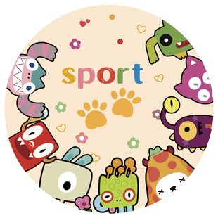 儿童舞蹈练功专用垫防滑跳绳减震圆形隔音家用室内慢跑跳操瑜伽垫