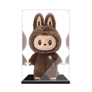 适用泡泡玛特zimomolabubu大首领阴晴大天使公仔手办亚克力展示盒