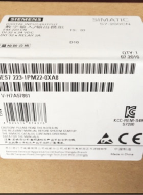 议价6ES7223-1BH22-0XA8西门子S7-200CN数字量IO模块CPU8DI/8DO E