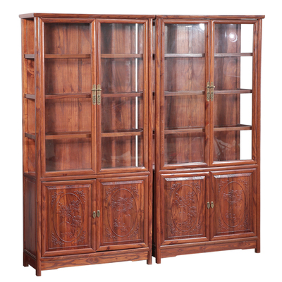 玻璃柜门展雅器实木书柜藏文脉